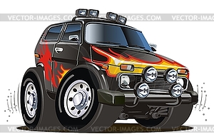 Cartoon jeep - vector clip art