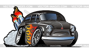 Cartoon retro hot rod - vector clipart