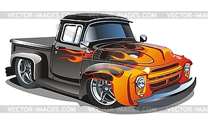 Cartoon retro hot rod - vector image