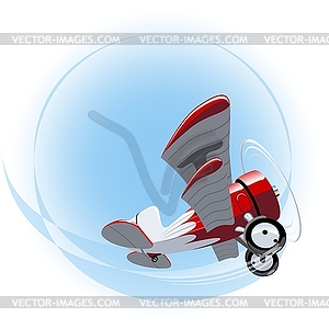 Cartoon Biplane - vector image