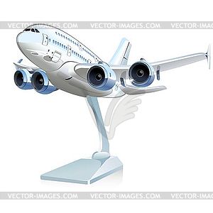 Cartoon Airliner - color vector clipart