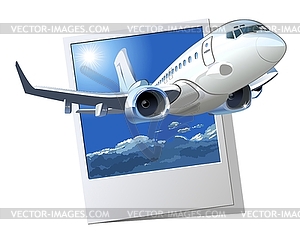 Cartoon Airliner - vector clipart