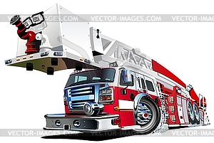 Cartoon Fire Truck - vector clip art