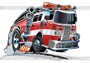 Cartoon firetruck - vector image