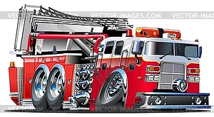 Cartoon Fire Truck - vector clipart