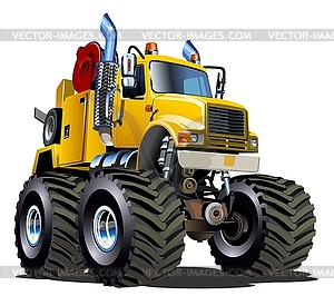 Cartoon Monster Tow Truck - vector clip art