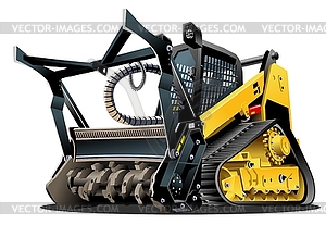 Cartoon Land Clearing Mulcher - vector image