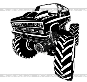 Cartoon Monster Truck - vector clipart