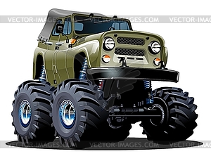 Cartoon Monster Truck - stock vector clipart