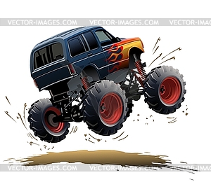 Cartoon monster truck Royalty Free Vector Image