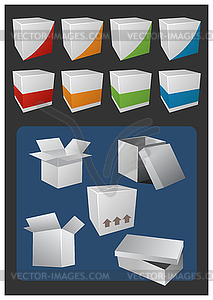 Gift and Cargo Boxes - vector image