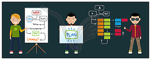 Kanban - color vector clipart