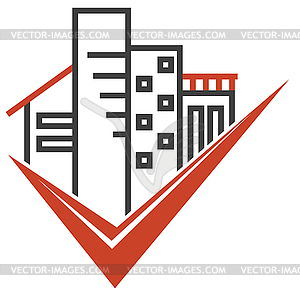 Real Estate Emblem - vector clip art