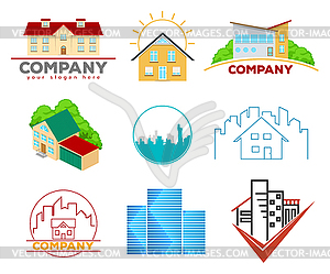 Real Estate Emblems and Logos - vector clipart