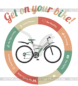 Get On Your Bike - color vector clipart