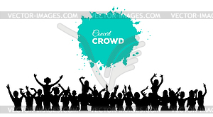 Люди концерт толпа - векторное изображение клипарта