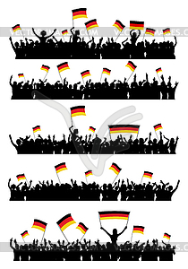 Cheering or Protesting Crowd Germany - vector clipart