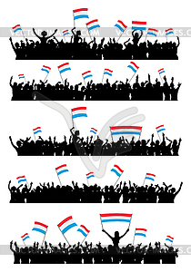 Восхищаться или Протестуя Crowd Люксембург - графика в векторе