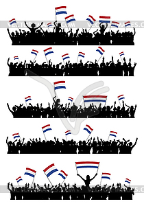 Cheering or Protesting Crowd Netherlands - stock vector clipart