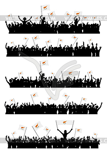 Cheering or Protesting Crowd Cyprus - vector EPS clipart