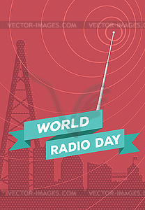 World Radio Day - vector clip art