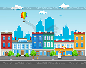 Big City Street - vector image