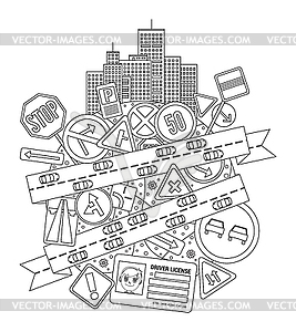 Traffic Signs And Regulations - vector clipart