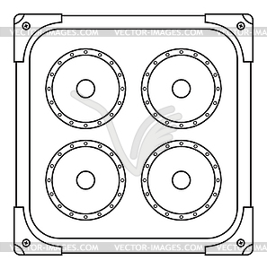 Classic Guitar Amplifier - vector clipart