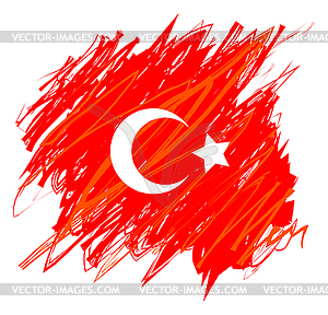 Turkish National Flag - vector image