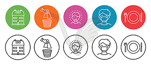 Home and Hygiene Icons - vector clip art