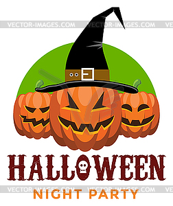 Halloween Badge or Label - vector image