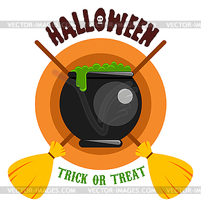 Halloween Badge or Label - vector clipart