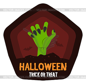 Хэллоуин знак или этикетку - иллюстрация в векторном формате