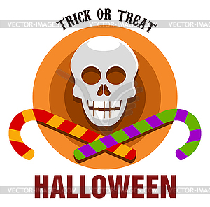 Halloween Badge or Label - vector image