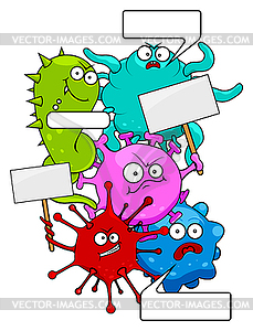 Colorful Evil Viruses - vector image