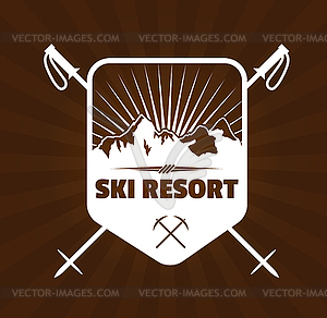 Ski Resort Logo - vector clipart