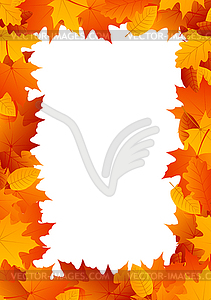 Autumn Leaves Frame - vector clipart