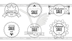 Autumn Sale Discount Logos and Emblems - vector clipart