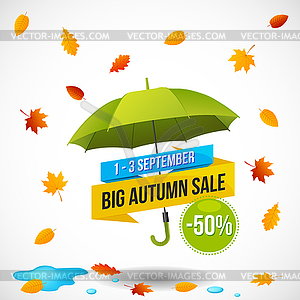 Autumn Sale Discount Logo or Emblem - royalty-free vector image