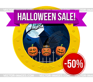 Хэллоуин Логотип Продажа или этикетки - клипарт в векторном формате