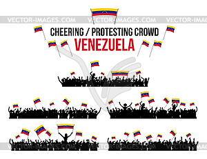 Cheering or Protesting Crowd Venezuela - vector clipart