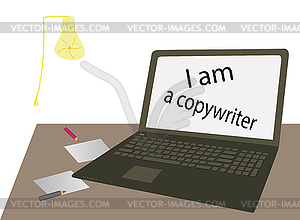 I'm a copywriter - vector clipart