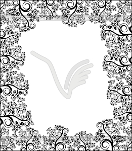 Decorative ornamental monochrome frame - vector clip art