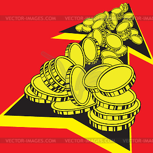  Concept on a theme of money movement - vector EPS clipart