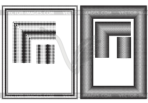 Рамка для текстовой страницы с имитацией растра - векторный клипарт / векторное изображение