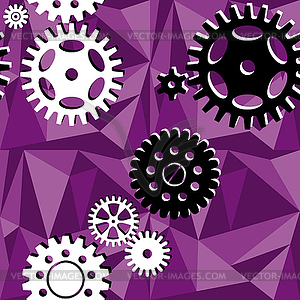 Seamless texture that consists of purple triangles - vector image