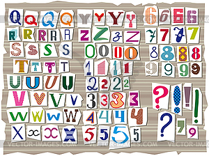 The Latin alphabet, made up of letters of - color vector clipart