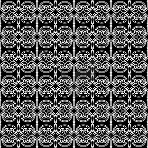 Seamless pattern, gray abstract ornament on black - royalty-free vector image
