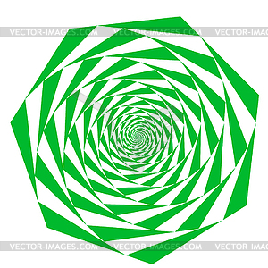 Geometric object of spiral motion elements white an - vector clip art