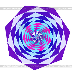 Geometric object of spiral motion elements lilac, - vector clip art